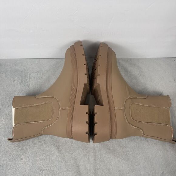DREAM PAIRS Platform Chelsea Ankle Boots Chunky Lug Sole Size 9 Beige Sdab2210w - Picture 7 of 10